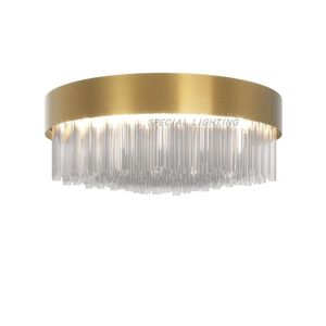 Ceiling Lights Postmodern Light Luxury Crystal Glass Lamp Designer Model House Villa Living Room Dining