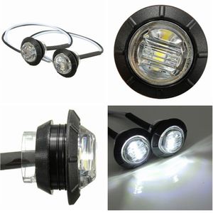 4PCS 12V 3/4 Zoll Runde LED Vorne Hinten Seite Marker Lichter Auto Lampen Wasserdichte Umriss Licht für Universal Lkw Anhänger