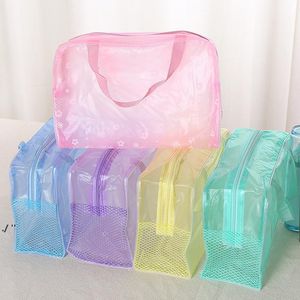 Transparent Waterproof Cosmetic Bag Multifunction Cosmetics Organizer Women Borse Caseso per campeggio da bagno Casa di stoccaggio per il bagno RRD11006