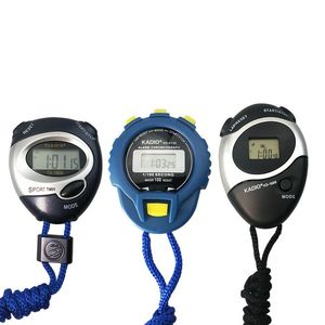 TIMERS LCD Chronograph Sports Timer Watch مع تصميم 1/100 الدقة الثانية الدقة متعددة الوظائف المحترفة المحترفة باليد