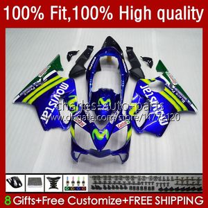 Injektionsformkropp för Honda CBR 600F4I 600CC 600 F4I FS CC F4 I 04-07 55NO.94 CBR600F4I CBR600FS 2004 2005 2006 2007 CBR600 F4I 04 05 06 07 OEM FAININGS KIT MOVISTAR BLUE