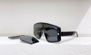 Black Shield Sunglasses Dark Grey Men Designer Sunglasses Women Glasses Summer Shades Sunnies Lunettes de Soleil UV400 Eyewear