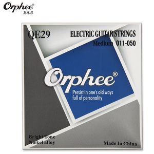 Orphee QE29 011-050 Elektriska gitarrsträngar Hexagonal Nickel Alloy Extra Super Light Bright Tone Guitar Delar Tillbehör