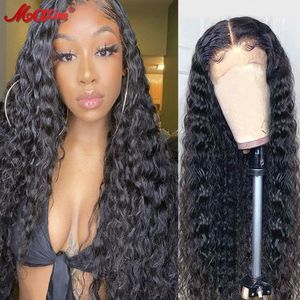 Wholesale 6x6 hd closure wig for sale - Group buy Lace Wigs x6 HD Closure Wig Water Wave Brazilian Guleless Natural Human Hair For Black Women Curly Transparent