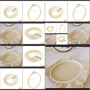 Notions Tools Apparel Drop Delivery 2021 Hoop Embroidery Hoops Anelli in legno per punto croce 13Cm 17Cm 20Cm 23Cm 26Cm 30Cm Tambour Fra