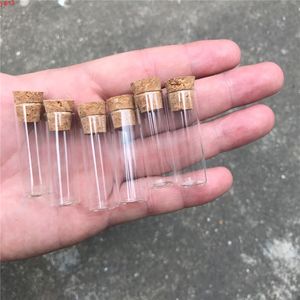 2.5 ml Küçük Cam Depolama Şişesi Mantar Stopper Ekran Baharatları Gıda Safran Kavanoz Konteyner Şeffaf Şişeler 100PCShigh QTY