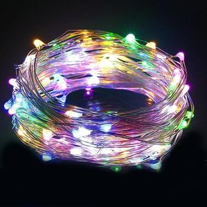 Sznurki 5 M LED String Light USB 5 V Sliver Drut Wodoodporna Outdoor Fairy Lights Multicolor do świątecznych dekoracji ślubnych