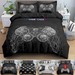 Gamer Bedding Set Gamepad Tryckt 3D Duvet Cover Twin Full Queen King Double Store Pillowcase sängkläder 210615