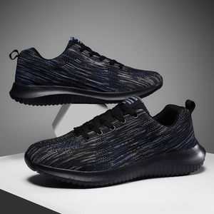 Hochwertige gestrickte schwarze Herrenschuhe Fly Top Running Damen Grau Blau Rot Sporttrainer Sneakers Größe Eur 39-45 Code: 97-2065