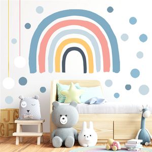 Hurtownie Rainbow DIY Art Naklejki Ścienne Decor PCV Samoprzylepne Tapety Przedszkole Przedszkole Kreskówka Naklejki Dekoracje Wodoodporne Naklejki