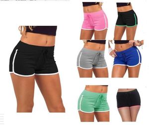 2021 Kadın Şort İpli Yoga Spor Salonu Boş Zaman Homewear Spor Kısa Pantolon Plaj Şort Koşu Pantolon Tayt Egzersiz Spor