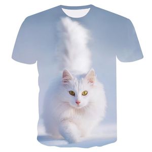 Wholesale two shirts resale online - Men s T Shirts T shirt Short Sleeve Two Cats Print d O Neck Tees Summer Male S xl Fashion Cool