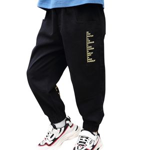 Boys Cargo Pants Letter Trousers Autumn Winter Child Casual Style Teenage Boy Clothes 6 8 10 12 14 210527