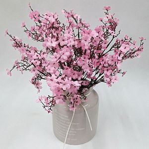 10 adet / grup Yapay Çiçekler Gypsophila Ev Masa Dekorasyon Çiçek Düzenleme Düğün Sahte Çiçek Buketleri Küçük Gypsophila