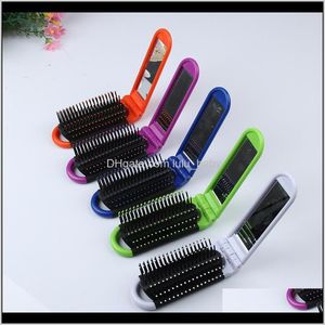 Brushes Makeup Portable Mini Folding Hair Boutique Plastic Comb Airbag Mas Round Travel Brush för alla E4tek Zlv4y