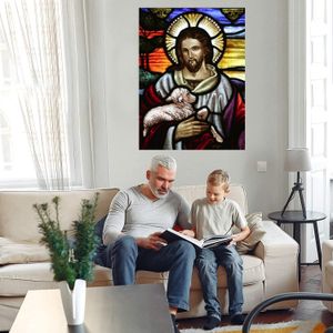 Jesus Kristus Porträtt Stor oljemålning på kanfas Heminredning Hantverk / HD-utskrift Väggkonst Bilder Anpassning är acceptabel 21070303
