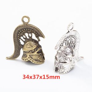 10 pz mm vintage argento tibetano colore argento antico casco romano charms antico bronzo ciondoli per bracciale orecchino gioielli fai da te