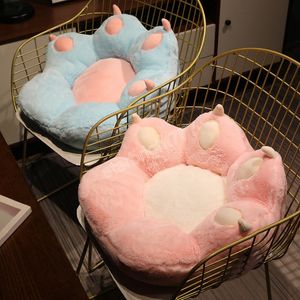 Cat Claw Pillow Soft Animal Seat Cushion Pillow Fylld Mini Plush Lot Sofa Inomhus Golv Hemstolsinredning Vintergåva till tjejer