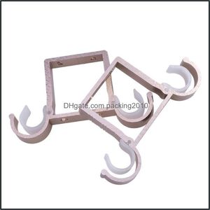 Tende da doccia Bagno Aessories Bagno Casa Giardino2 pezzi Asta per tende Lega di alluminio Spessa Staffa di montaggio a doppio gancio (oro rosa) Drop Del