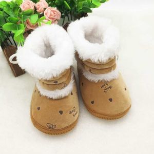 Baby 0-18 Months Prewalker Girls Winter Snow Boots Infant Solid Lace Up Shoes First Walker G1023