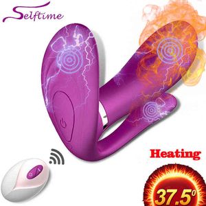 NXY Vibrators Heating Dildo Adult Sex Toys for Women G Spot Clitoris Stimulator Wireless Remote Control Woman Anal Panties 1119