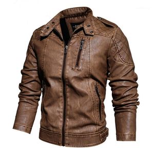 Men's Fur & Faux Mens PU Leather Jacket Winter Men Learher Coats Jackets And 18899