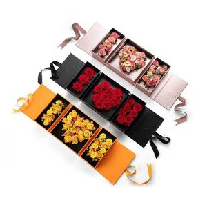 Wedding Gift Paper Valentine's Day Flower Packing I Love You Rose Box Y0712