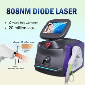 Portatile 808nm diodi laser a diodi integrale del corpo della macchina di depilazione della pelle ringiovanimento della pelle Rimuovere velocemente per tutti i colori 20millions Shots Beauty Salon Attrezzature