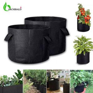 Plantadores potes jardim galão de tecido cultivo saco de cultivo de morango de fruta de fruta ferramentas de jardinagem de sementes de flores