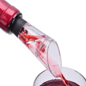 Quick 360 degrees Rotating Red Wine Decanter Bar Tools Aerator Aerating Pourer Spout Decanters Portable Spiral Aerators Pourers Filter Home Party JY0050