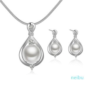 Лучший подарок жемчуга стерлингов серебристые ювелирные наборы для женщин DS735, популярные 925 серебряные ожерелье серьги ювелирных изделий