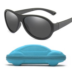 Kauçuk Gölgesi toptan satış-Kauçuk Polarize Çocuk Güneş Gözlüğü Erkek Kız Bebek Bebek Moda Güneş Gözlükleri UV400 Gözlük Çocuk Shades Gafas Ile Kılıf Hediye