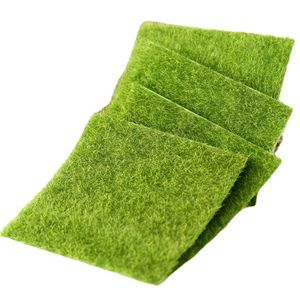 Artificial Gräs Lawn 15 * 15cm Fairy Garden Miniatyr Gnome Moss Decoration Resin Hantverk Bonsai Heminredning för DIY Faux Fur Gyl96