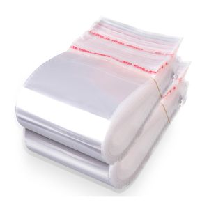 Çerez Hediye Poşetleri toptan satış-Selofan Bag Packaging benlerle Yapışkan Kurabiye Şeker Paketleme Şeffaf Kendinden yalıtılmış Küçük Poly OPP Plastik Çanta Takı Hediye