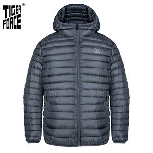 Tiger Force Spring Jacket Mężczyźni Wysokiej Jakości Solidna Kurtka Męskie Kapturem Puffer Płaszcz Casual Moda Odzież wierzchnia Odzież 50402 211129