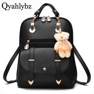 Qyahlybz Bandファッションバンドショルダーバッグカジュアルバックパックのための女の子のバッグベアスクールバックパックbackpack x0529