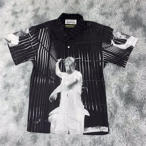 Camicie casual da uomo Uomo Donna 1:1 Stampa di film di alta qualità Hawaii WACKO MARIA Camicia Tees 2021ss