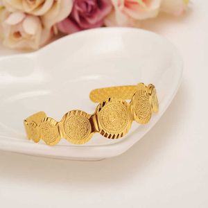 Baby Jewelry Gold Coin Bracelet Bangles for Girl Boy Money Coin Children Bracelet Arab Middle Eastern Jewelry African Gifts Q0719