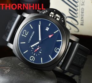 Subdials Lavoro Sport Orologio militare Stili multipli Orologi 50mm Pelle di alta qualità Stile classico Auto Data Quarzo Moda uomo Orologio casual Relojes De Marca