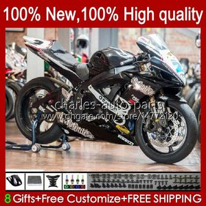 Fairings For SUZUKI GSXR-1000 GSXR 1000 CC GSXR1000 2007 2008 Bodywork 48No.150 GSXR1000CC GSX R1000 2007-2008 K7 1000CC GSX-R1000 07 08 Motorcycle Body Gloss Black