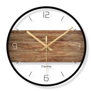 Relógios de parede relógio silencioso vintage design moderno moderno quarto de madeira decoração de casa pendurada timer de relógio 2021