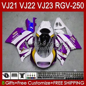 Bodki do Suzuki RGVT RGV 250CC 250 CC RGV-250 Panel RVG250 20HC.139 RGVT-250 90 91 92 93 1994 1995 1996 RGV250 SAPC VJ22 1990 1991 1992 1993 94 95 96 WŁOKI Fioletowy błyszczący