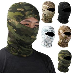 Kamuflaj Balaclava Tam Yüz Eşarp Kayak Bisiklet Tam Yüz Kapak Kış Boyun Kafası Isıtıcı Taktik Airsoft Cap Kask Liner Y1020