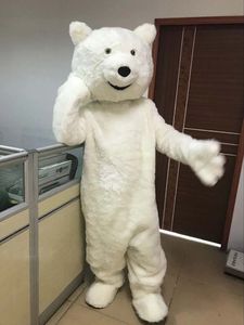 Traje de mascote de urso polar de Halloween personagem de tea de animal de alta qualidade Carnival Tamanho adulto Tamanho Fursuit de Natal Vestido de festa de aniversário