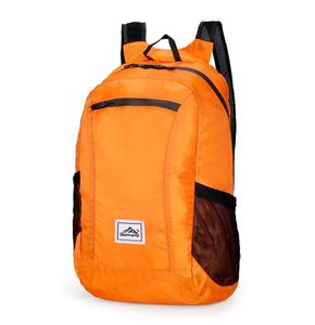 Backpack estilo duplo ombro dobrável grande capacidade mochilas homens e mulheres esportes ao ar livre saco de pele à prova d 'água caminhadas viagens moda roll up blocos
