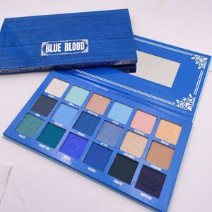 Cinco estrelas paleta de maquiagem sombra 18 cores Blue Blood Shimmer Pigment Syeshadow Pressionado paletas Item