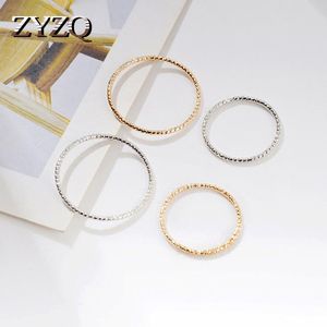 Wedding Rings ZYZQ Classic Metal Minimalist Simple Knuckle Silver Plated Wholesale Lots&Bulk Girls Favorite Accessories Jewelry