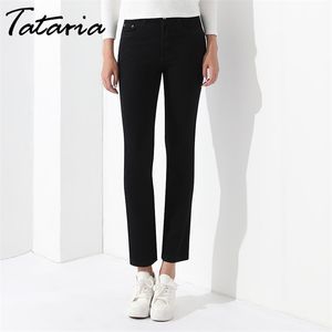 Jeans neri da donna a vita alta taglie forti pantaloni a matita in denim slim da donna per donna elasticizzata Calca Feminina 210514