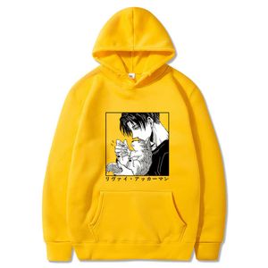 Классический японский аниме адапта на Titan Hoodie Facy Print с капюшоном с длинным рукавом с капюшоном Осенняя пуловер удобная одежда Joker H0910