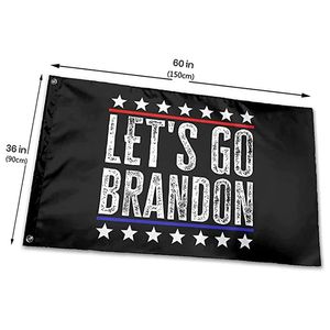 FJB Lets Go Brandon Flag Red Blue Vivid Color UV Fade Oporant Podwójne szyte Dekoracja Banner 90x150cm Digital Print Hurtownie